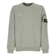 Groene Katoenen Sweatshirt met Ritssluiting Stone Island , Green , Her...