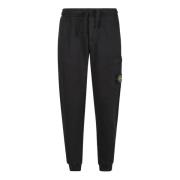 Upgrade je casual garderobe met zwarte track pants Stone Island , Blac...