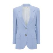 Malva Blazer met 2 Knopen Victoria Beckham , Blue , Dames