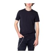 Katoen-Blend T-Shirt Heren Collectie Armani Exchange , Black , Heren