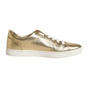 Gouden Metallic Logo Sneakers met Rubberen Zool Dolce & Gabbana , Yell...