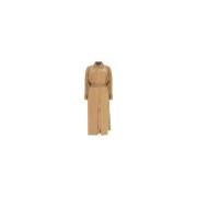 Zijden trenchcoat met verstelbare riem Salvatore Ferragamo , Beige , D...