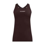 Sporttop met logo Jil Sander , Brown , Dames