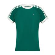 T-shirt met logo-vormige applicatie Adidas Originals , Green , Heren