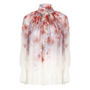 Bloemenpatroon hoge hals blouse Zimmermann , Multicolor , Dames