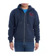 Hoodie met rits La Martina , Blue , Heren