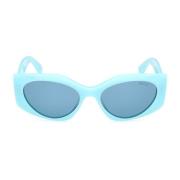 Blauwe Licht Lens Ovale Zonnebril Emilio Pucci , Blue , Dames