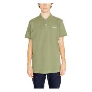 Groen Effen Katoenen Poloshirt Aquascutum , Green , Heren