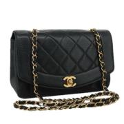 Pre-owned Leather chanel-bags Chanel Vintage , Black , Dames