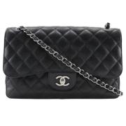 Pre-owned Leather shoulder-bags Chanel Vintage , Black , Dames