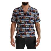 Elegante Multicolor Zijden Casual Shirt Dolce & Gabbana , Multicolor ,...