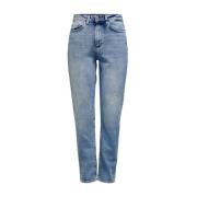 Lichtblauwe Mom Jeans voor vrouwen Only , Blue , Dames