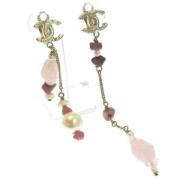 Pre-owned Metal earrings Chanel Vintage , Pink , Dames