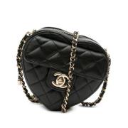 Pre-owned Leather chanel-bags Chanel Vintage , Black , Dames