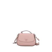 Roze leren handtas met ritssluiting Guess , Pink , Dames