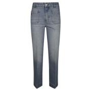 Alina Cropped Kick Jeans Victoria Beckham , Blue , Dames