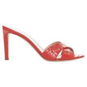 Pre-owned Leather sandals Giuseppe Zanotti Pre-owned , Red , Dames