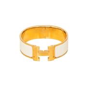 Pre-owned Metal bracelets Hermès Vintage , White , Dames