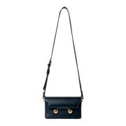 Mini Schoudertas met Gouden Hardware Marni , Black , Dames