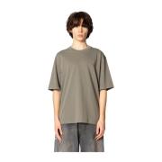 Boxy Tonal Smoke Grey T-Shirt Ami Paris , Gray , Heren