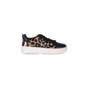 Emmet Leren Sneakers Michael Kors , Black , Dames