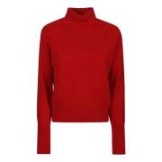 Comfortabele Turtle Neck Sweater Victoria Beckham , Red , Dames