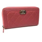 Pre-owned Leather wallets Chanel Vintage , Pink , Dames