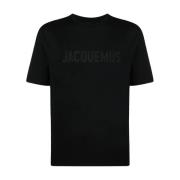 Zwarte T-shirts en Polos Jacquemus , Black , Heren