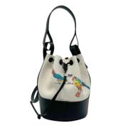 Pre-owned Canvas handbags Loewe Pre-owned , White , Dames