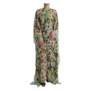 Bloemig zijden maxi-jurk Dolce & Gabbana , Multicolor , Dames