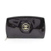 Pre-owned Leather wallets Chanel Vintage , Black , Dames