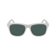 Witte Injectie Zonnebril Groene Lens Lacoste , White , Unisex