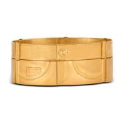 Messing riem met jeans effect Balmain , Yellow , Dames