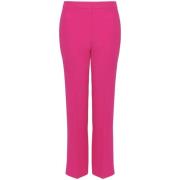 Orchid Pink Crepe Cigarette Trousers Alexander McQueen , Pink , Dames