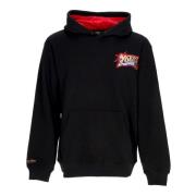 NBA Premium Fleece Vintage Logo Hoodie Mitchell & Ness , Black , Heren