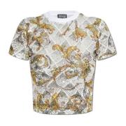 T-shirt met logo Versace Jeans Couture , Multicolor , Dames