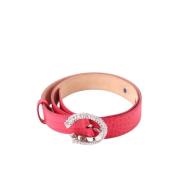 Pre-owned Leather belts Jimmy Choo Pre-owned , Pink , Dames