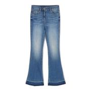 Flare Jeans met rafelige zoom Motivi , Blue , Dames