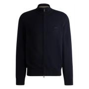 Donkerblauwe Gebreide Trui Hugo Boss , Blue , Heren