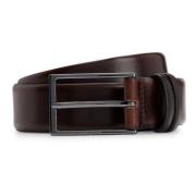 Elegante Leren Riem voor Zakelijk en Casual Hugo Boss , Brown , Unisex