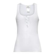 Witte Racerback Tanktop Katoen Isabel Marant , White , Dames