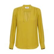 Georgette Charm Blouse Elisabetta Franchi , Yellow , Dames