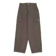 Cargo Broek in Twill Stof Obey , Green , Dames