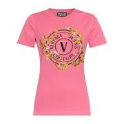 T-shirt met print en glinsterende applicaties Versace Jeans Couture , ...