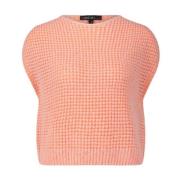 Neon Style Gebreide Vest Marc Cain , Orange , Dames