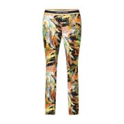 Jungle Print Slim Fit Broek Marc Cain , Multicolor , Dames