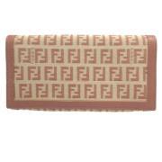 Pre-owned Canvas wallets Fendi Vintage , Beige , Dames