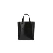 Zwarte Tote tas met afneembare band Marni , Black , Dames