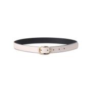 Leren riem met gouden gesp Aigner , Beige , Dames