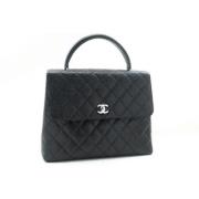 Pre-owned Leather handbags Chanel Vintage , Black , Dames